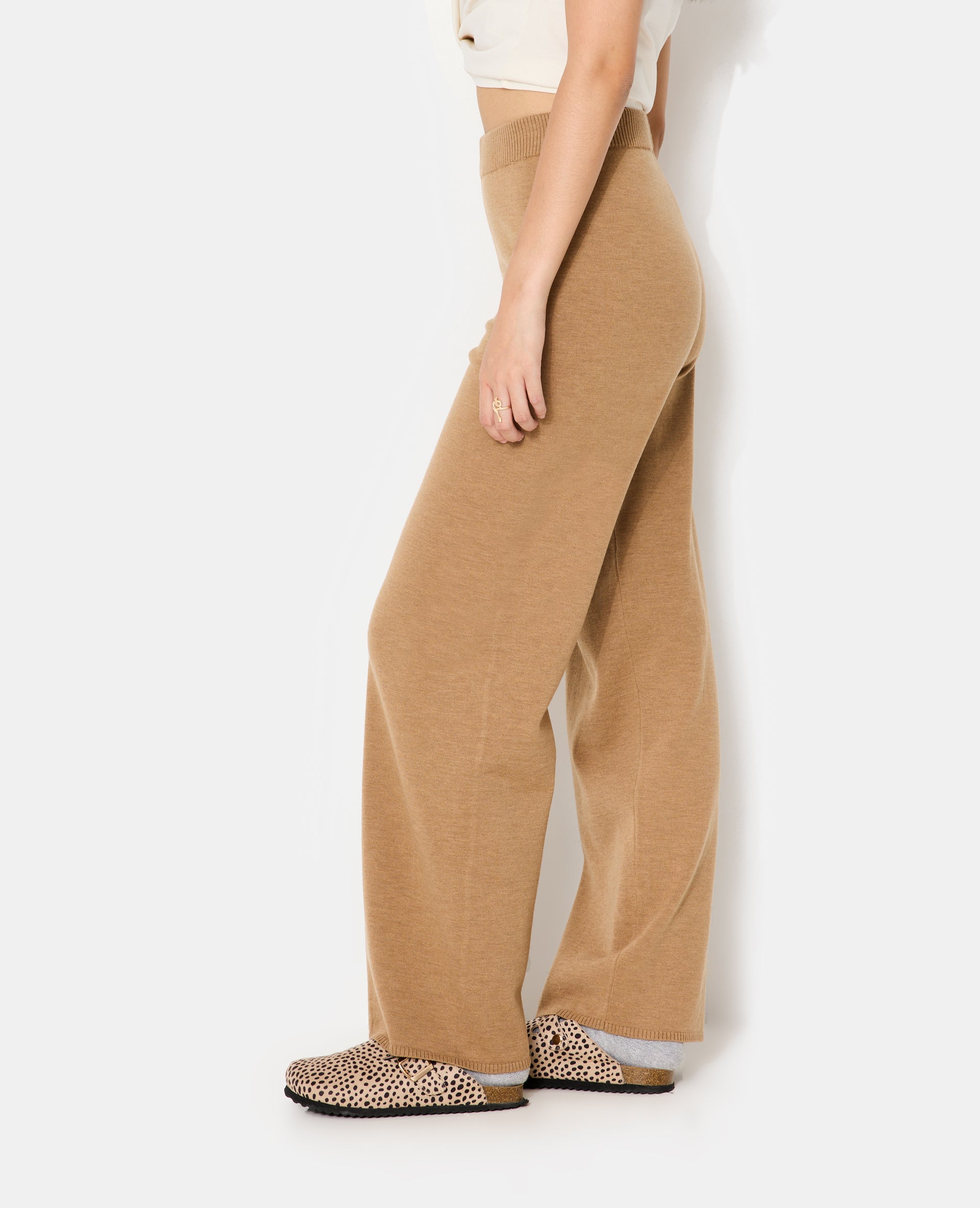 Pantalon droit en maille