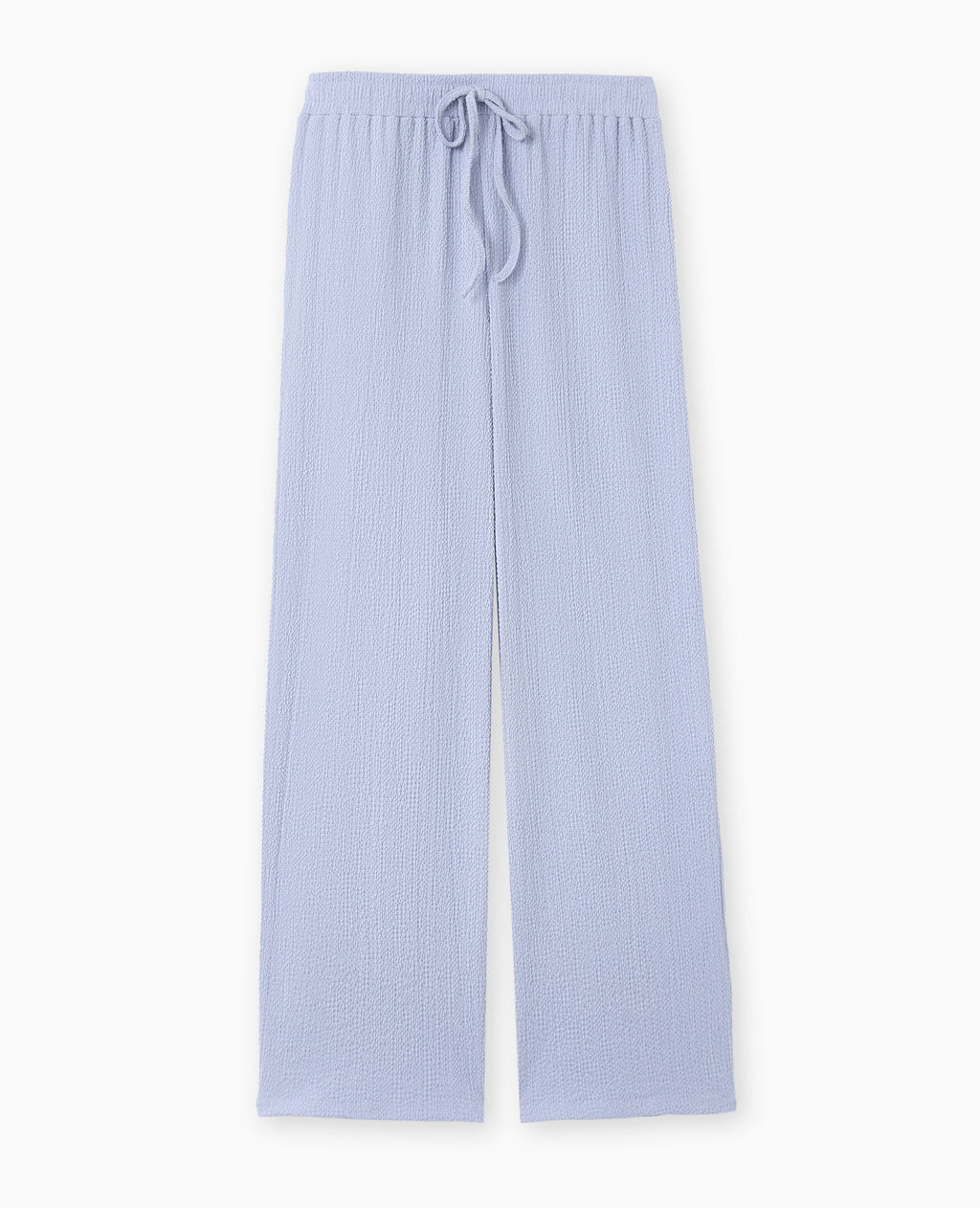 Pantalon large en tissu reliefé