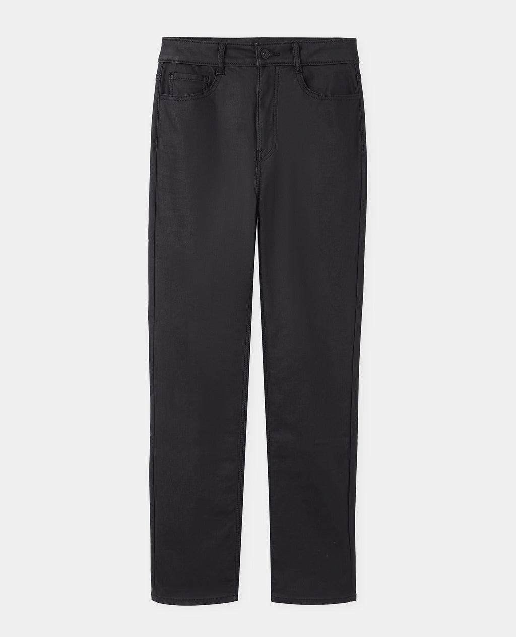 Jean slim enduit effet cuir