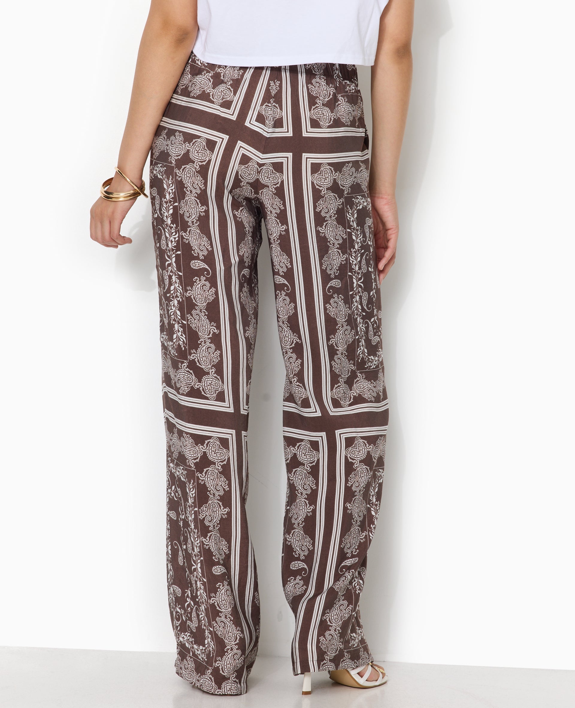 Pantalon taille coulissée motif bandana