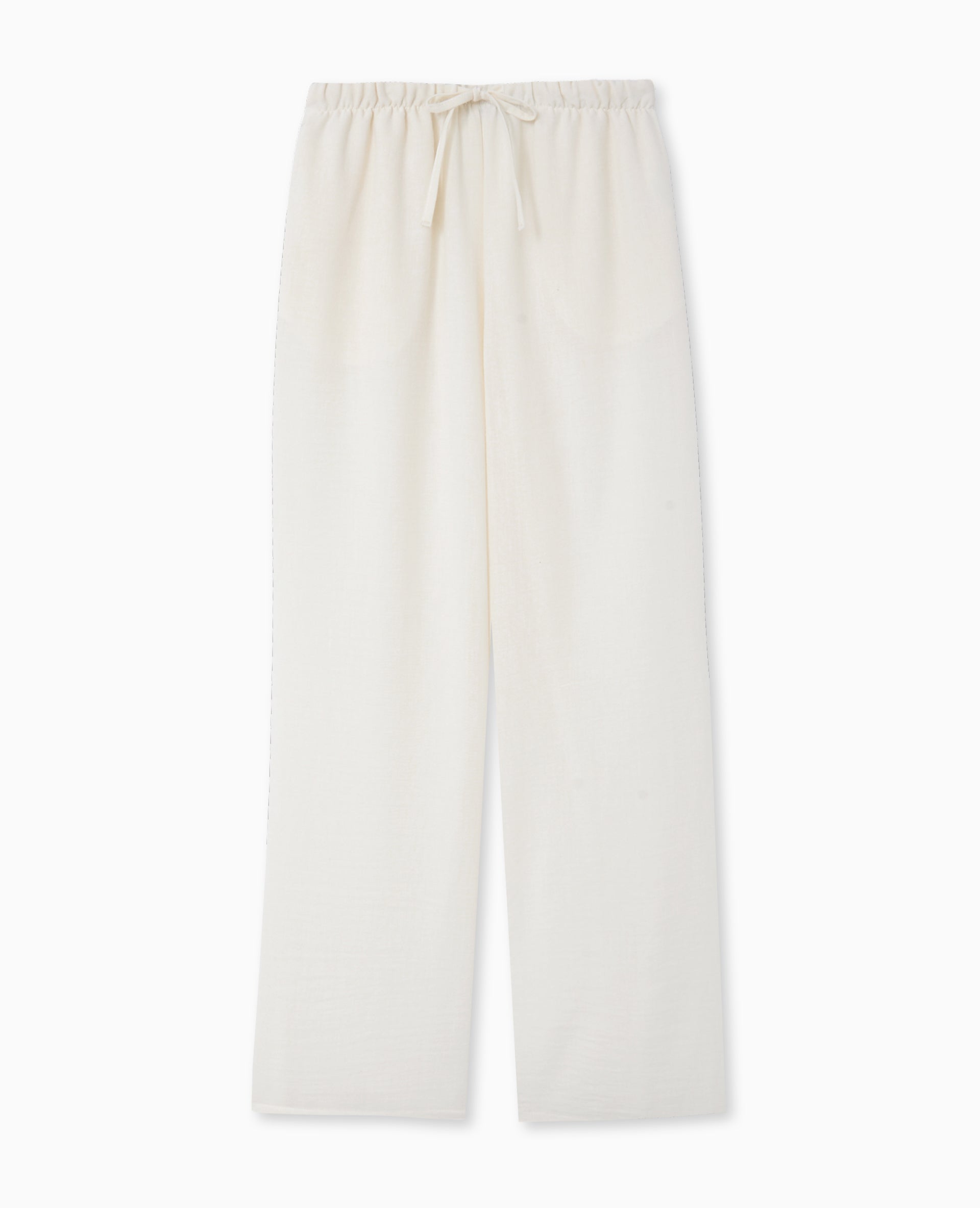 Pantalon droit et large avec ceinture coulissée