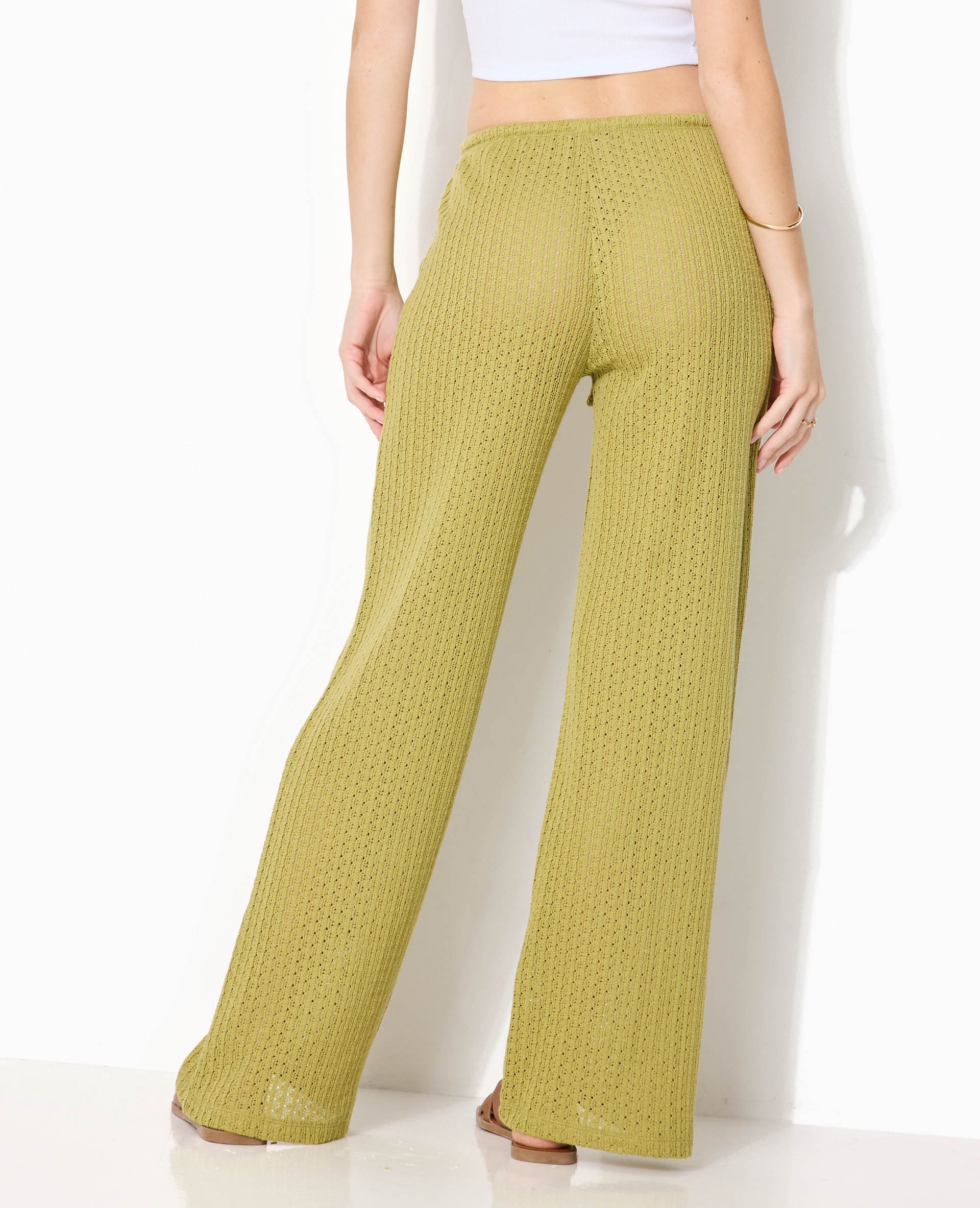 Pantalon ample en maille ajourée