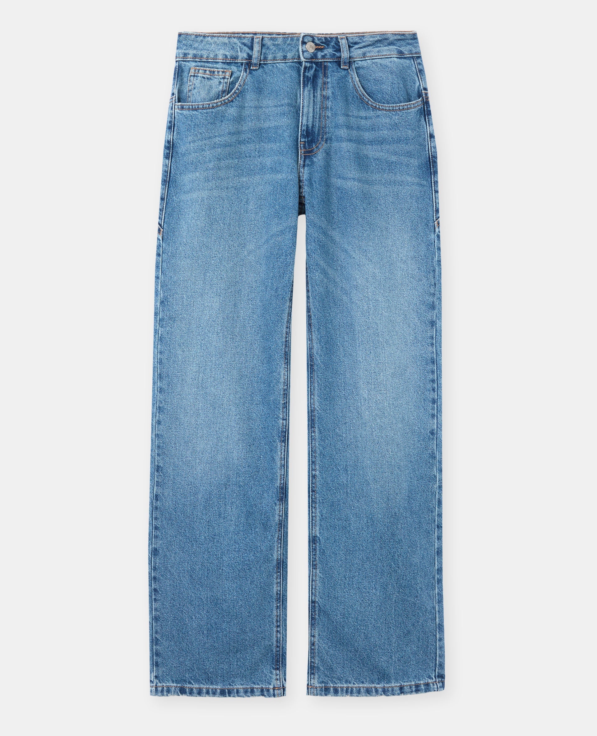 Jean straight taille medium avec étoiles dos