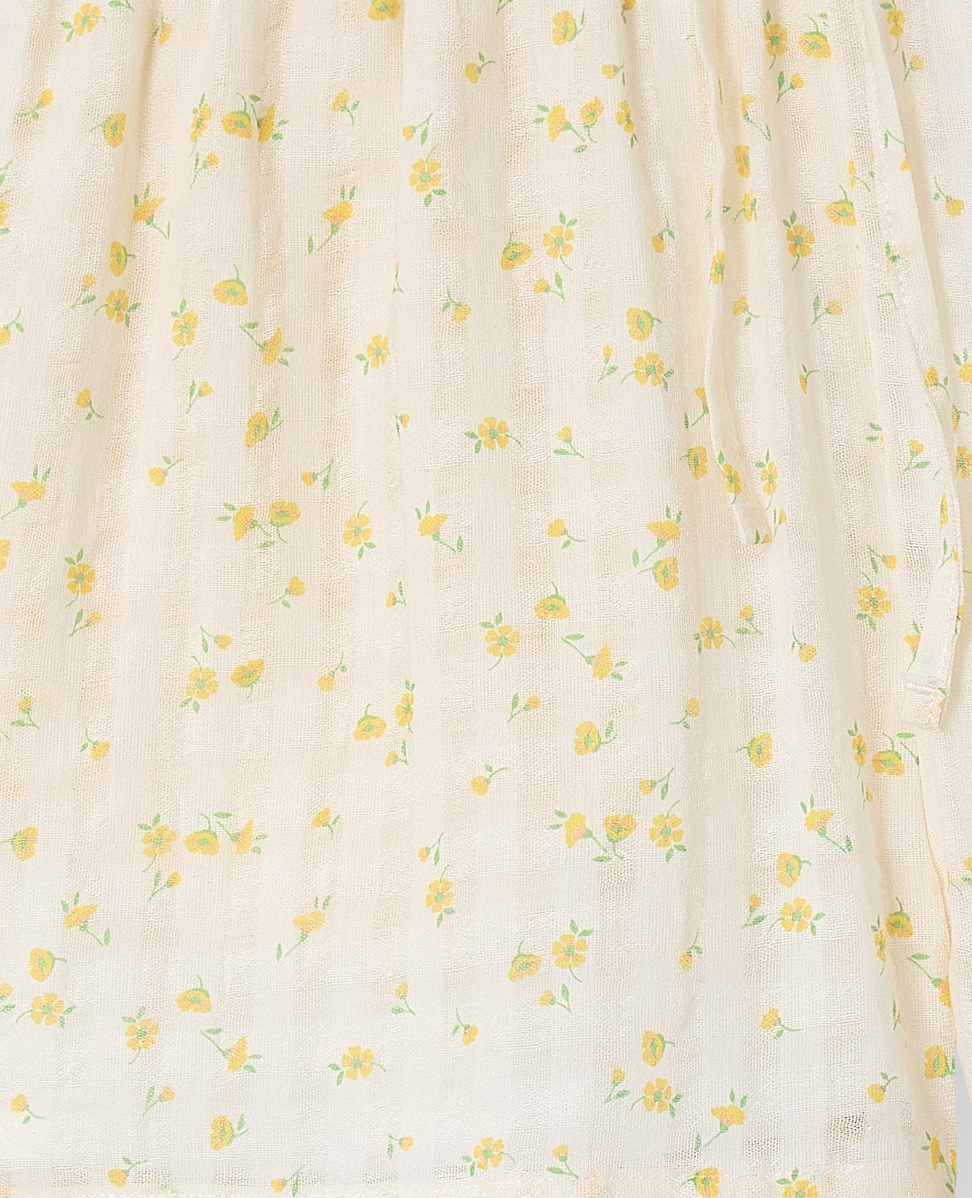 Short taille coulissée motif fleurs