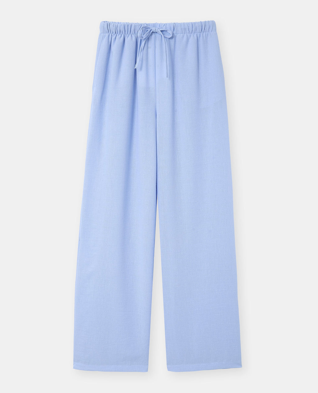 Pantalon large et droit avec lien coulissé