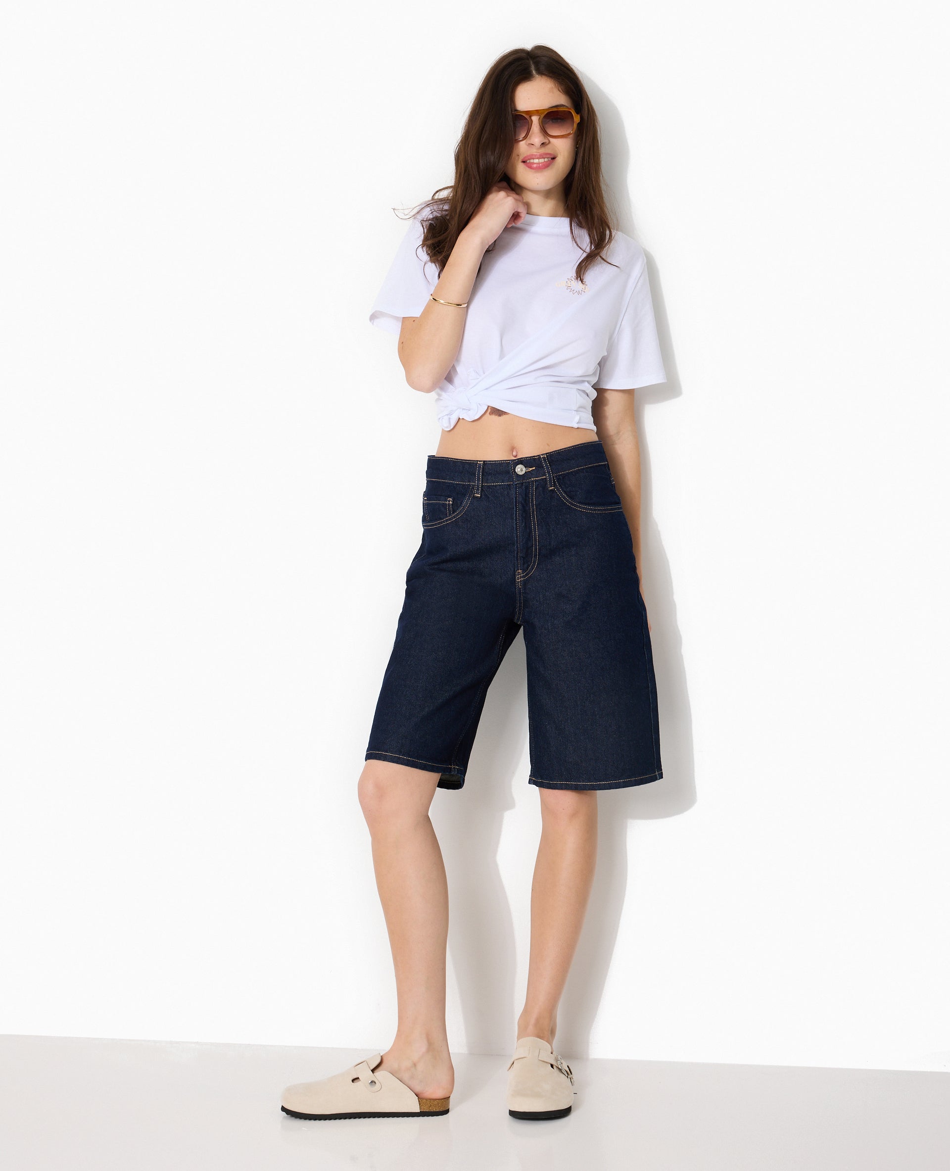 Bermuda en jean taille medium