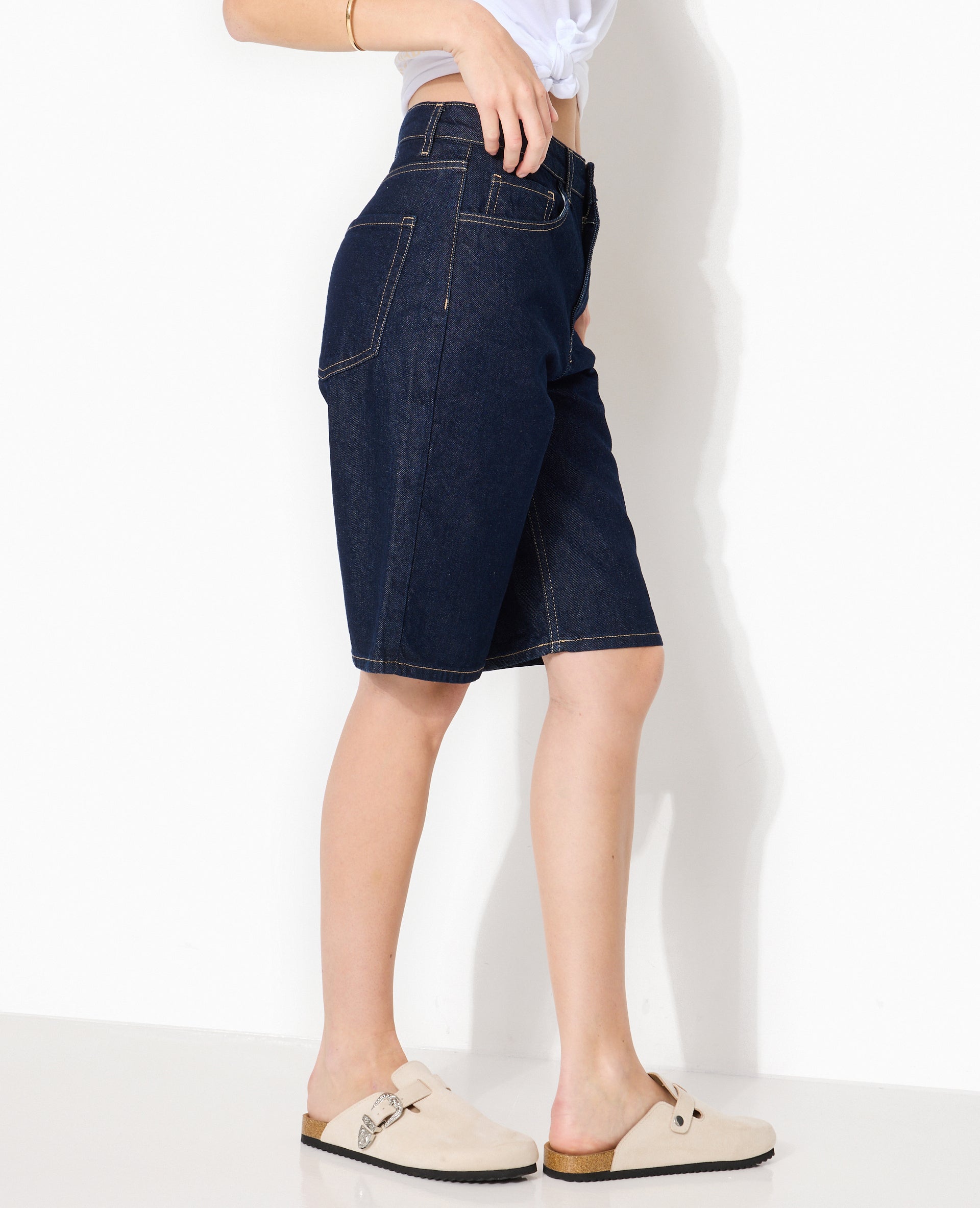 Bermuda en jean taille medium