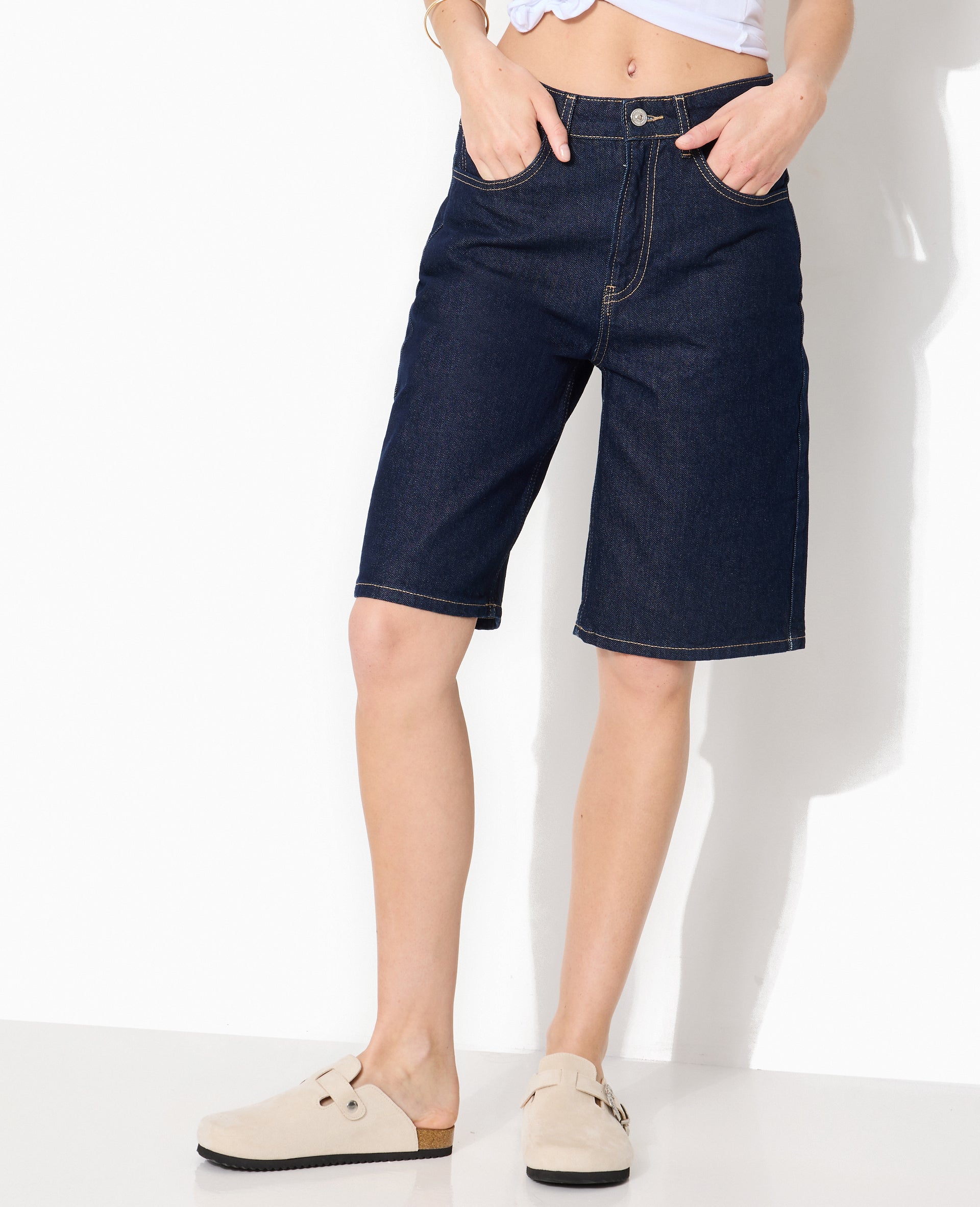 Bermuda en jean taille medium