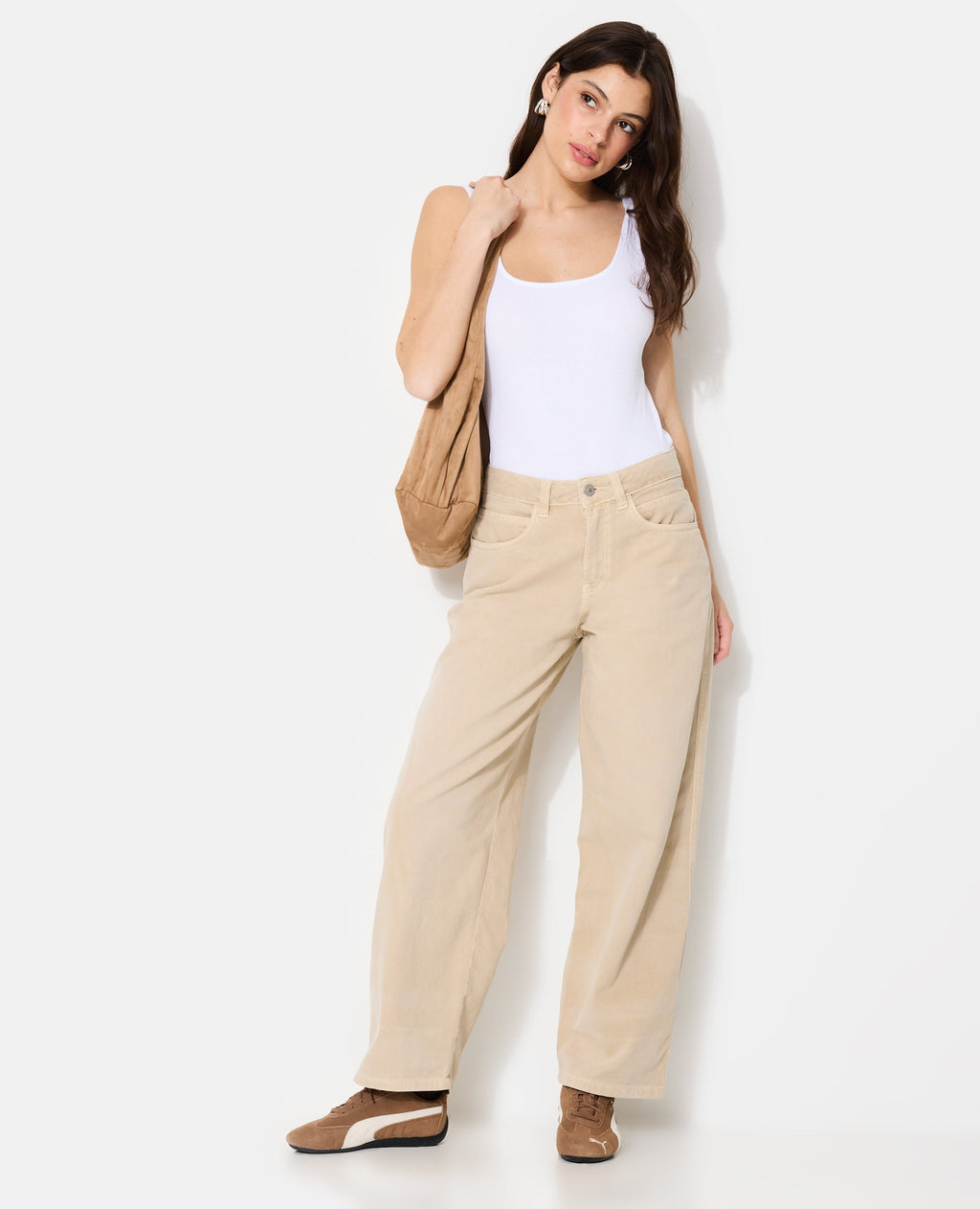 Jean barrel taille haute