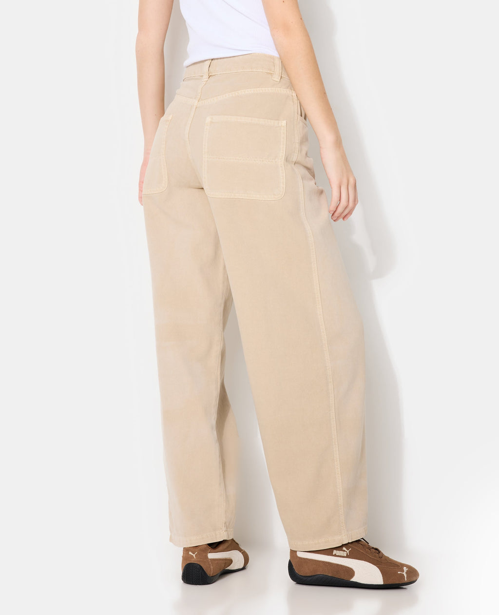Jean barrel taille haute