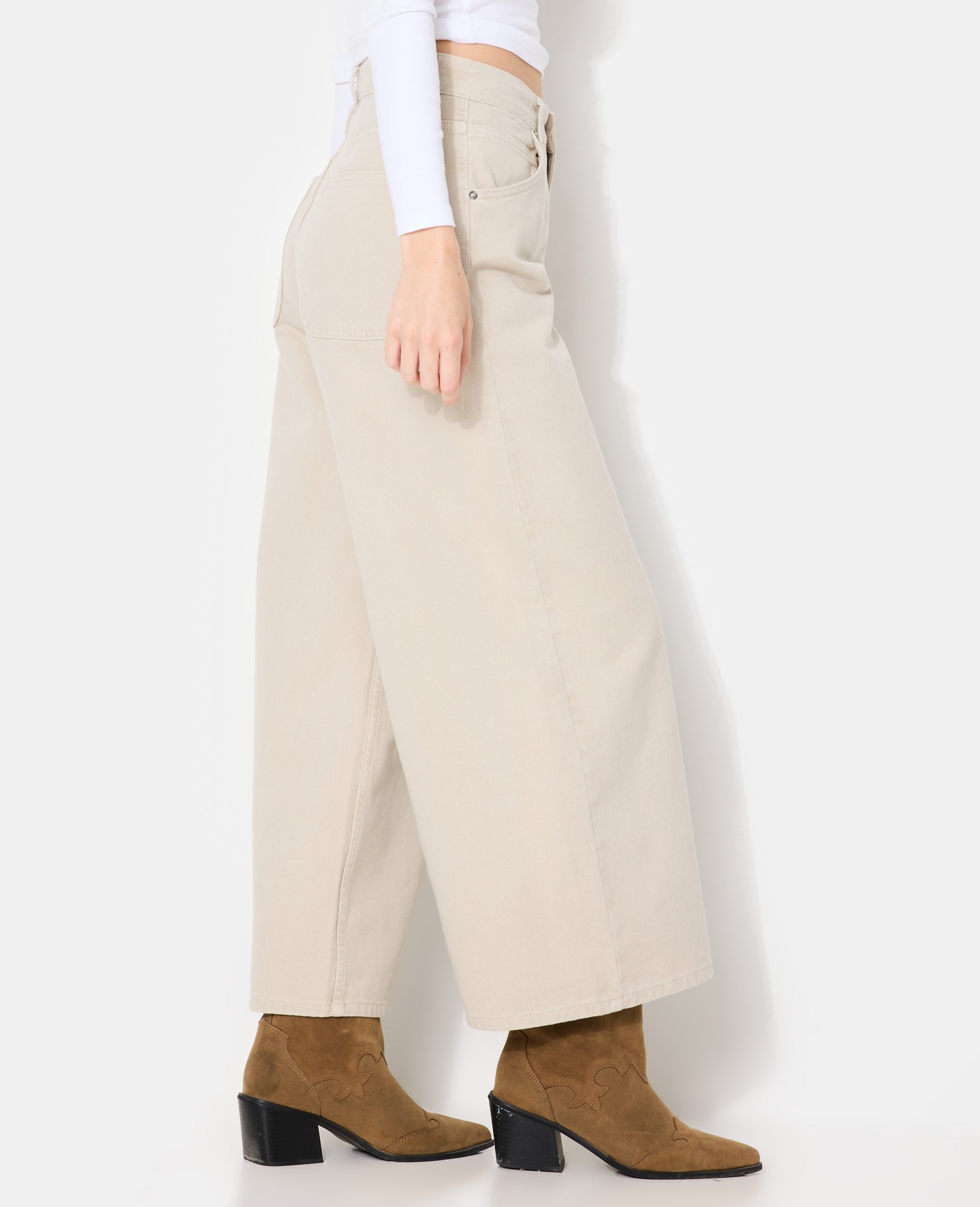 Jean wide taille haute