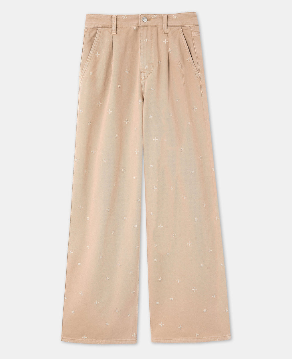 Jean straight avec broderies