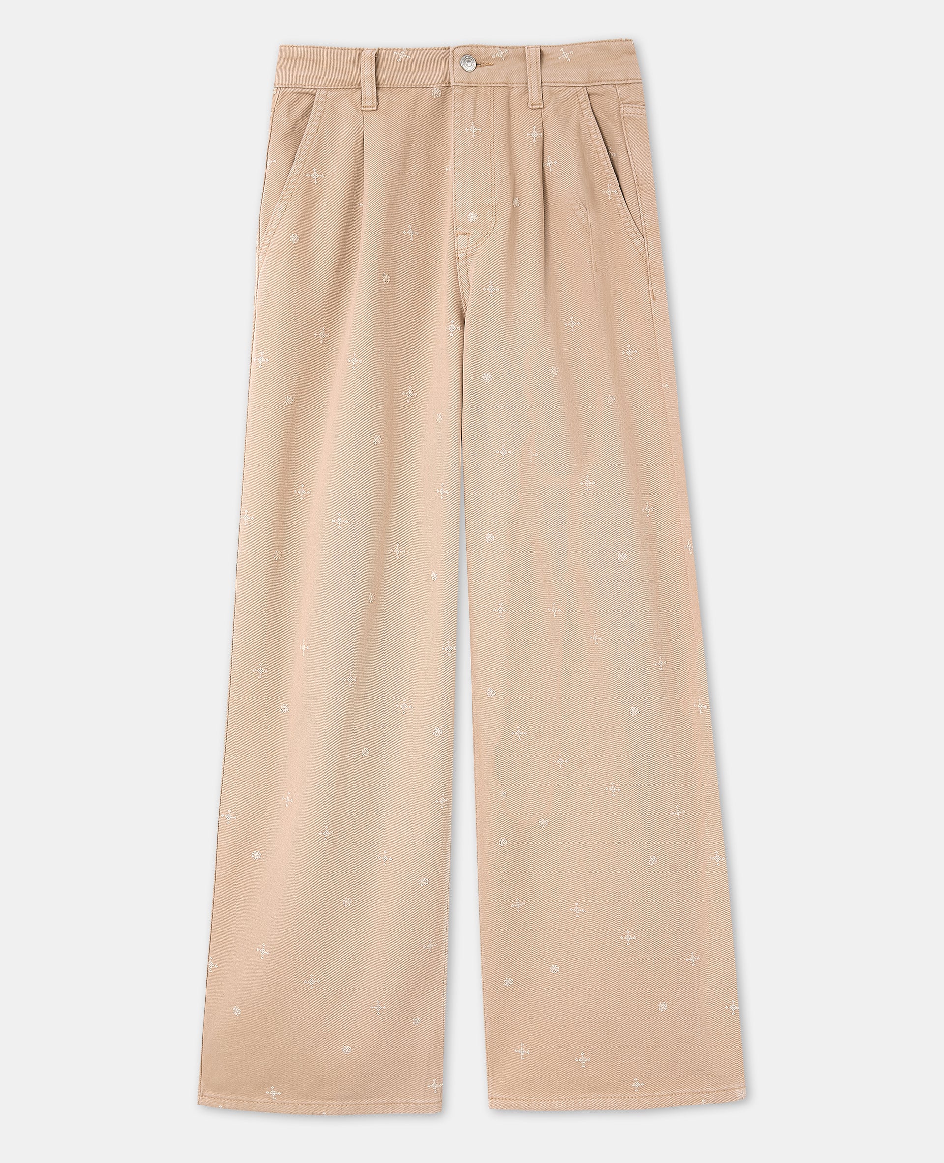 Jean straight avec broderies