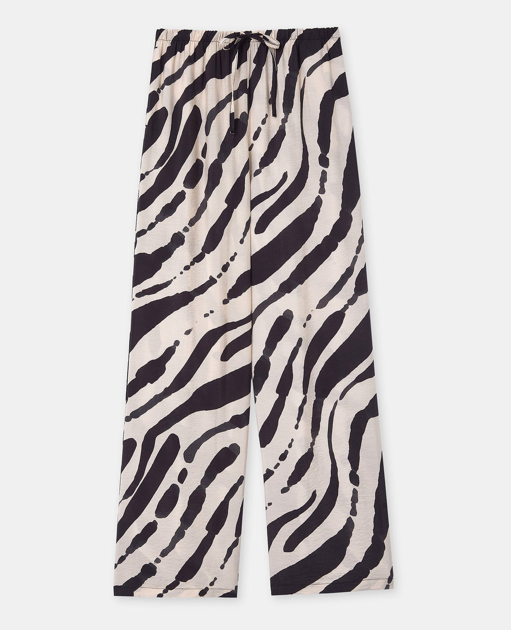 Pantalon fluide avec lien coulissé motifs zébrés