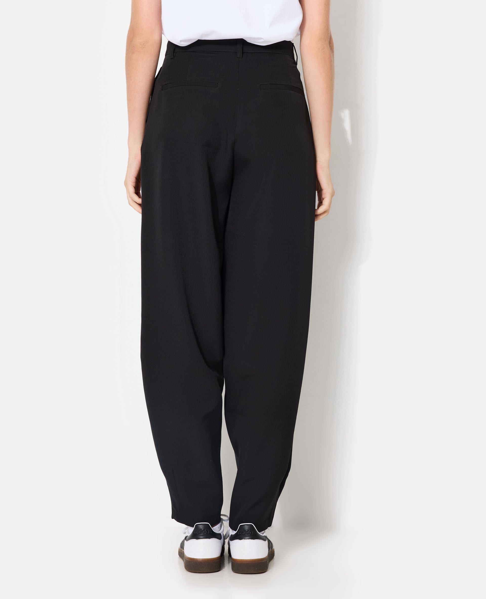 Pantalon barrel city taille haute