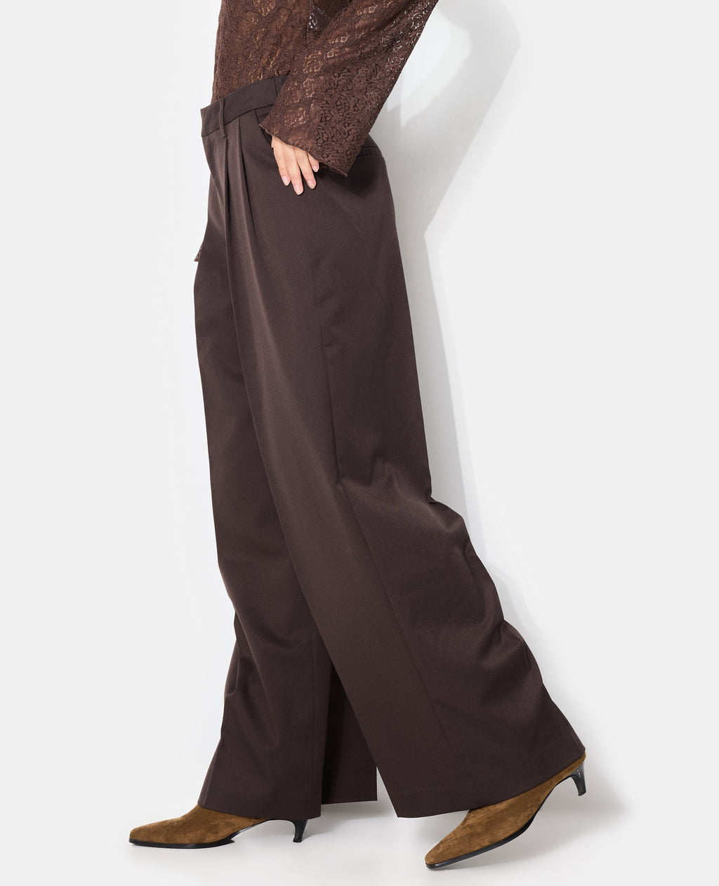 Pantalon city large avec pinces