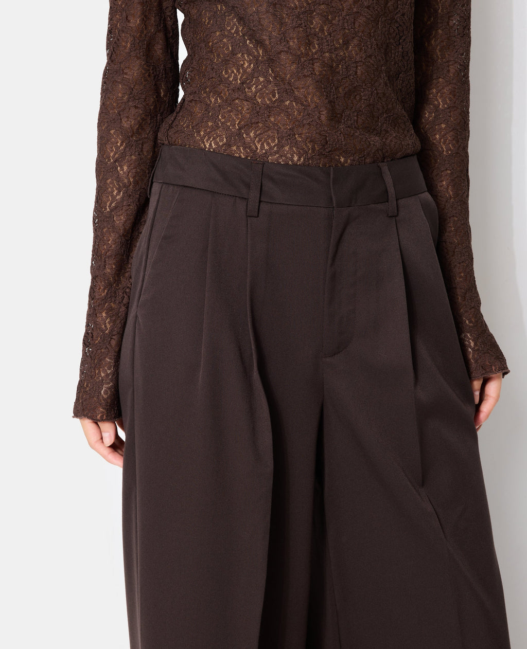 Pantalon city large avec pinces