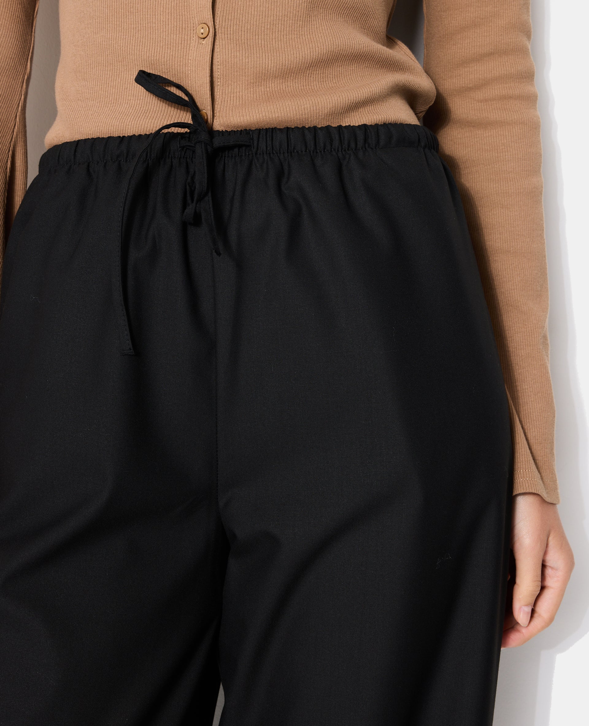 Pantalon droit avec ceinture élastiquée