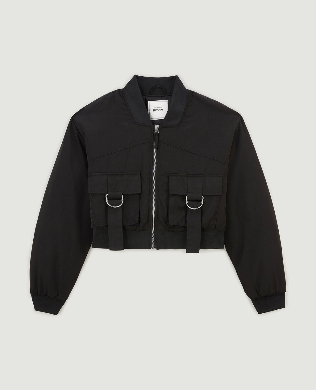 Bomber court avec poches et sangles