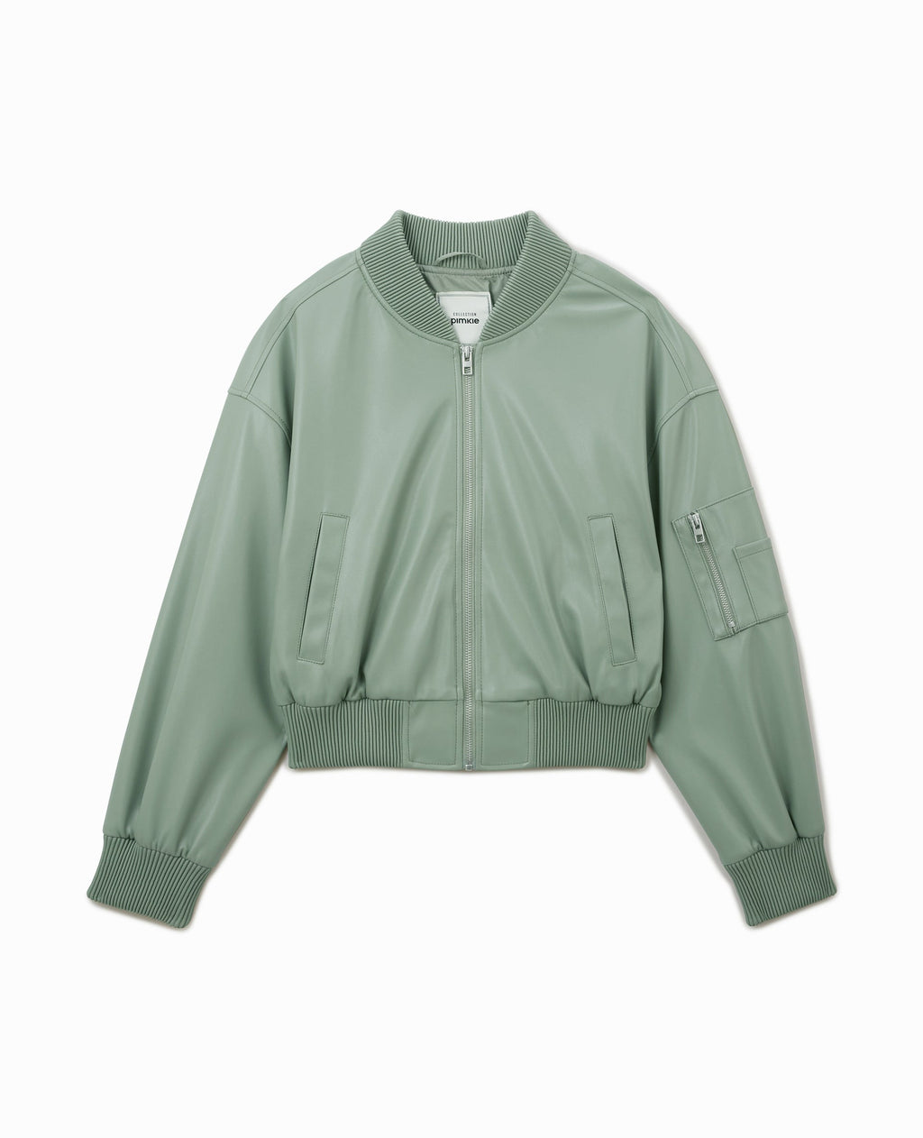 Blouson bomber en simili cuir