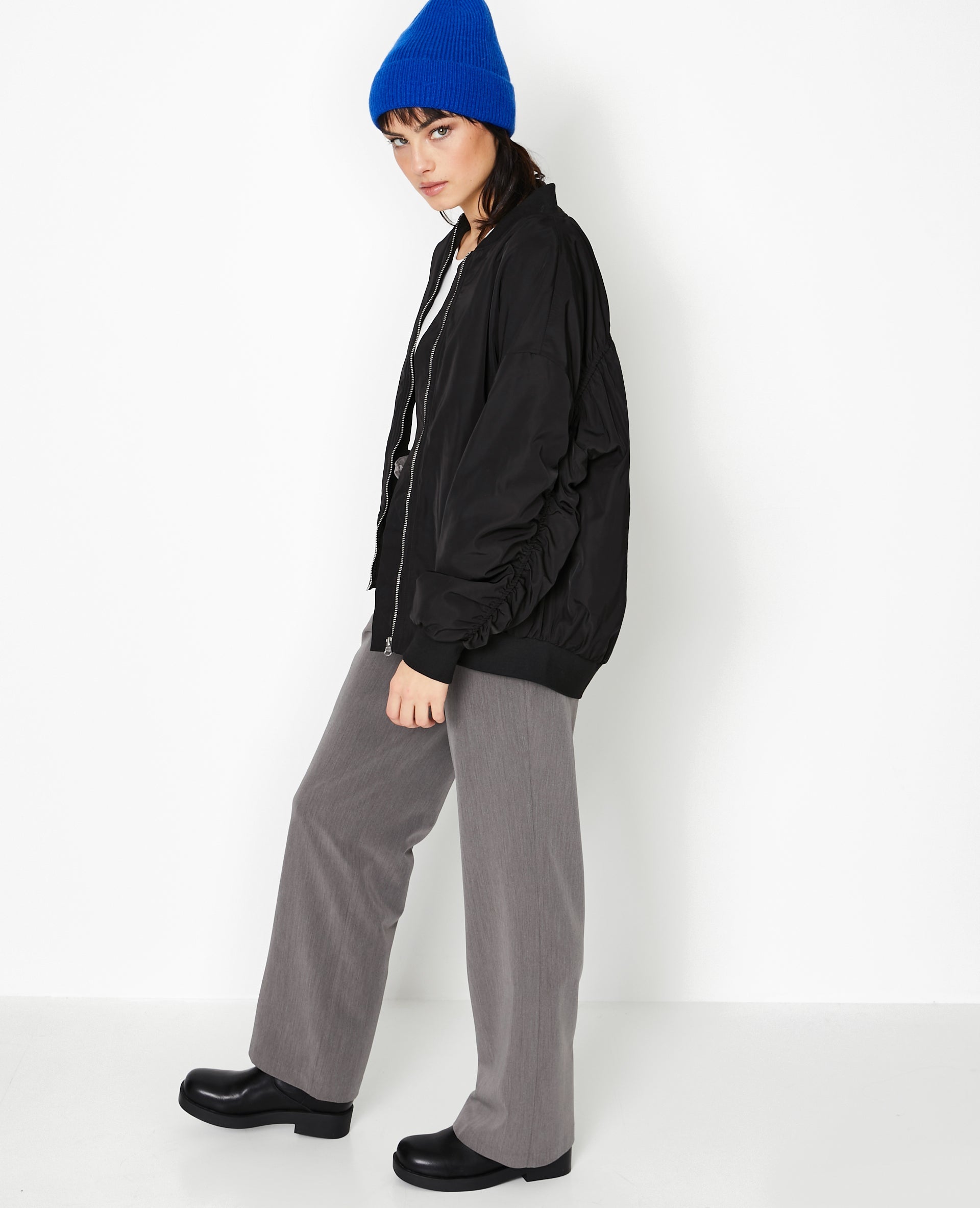 Bombers oversize avec fronces dos et manches