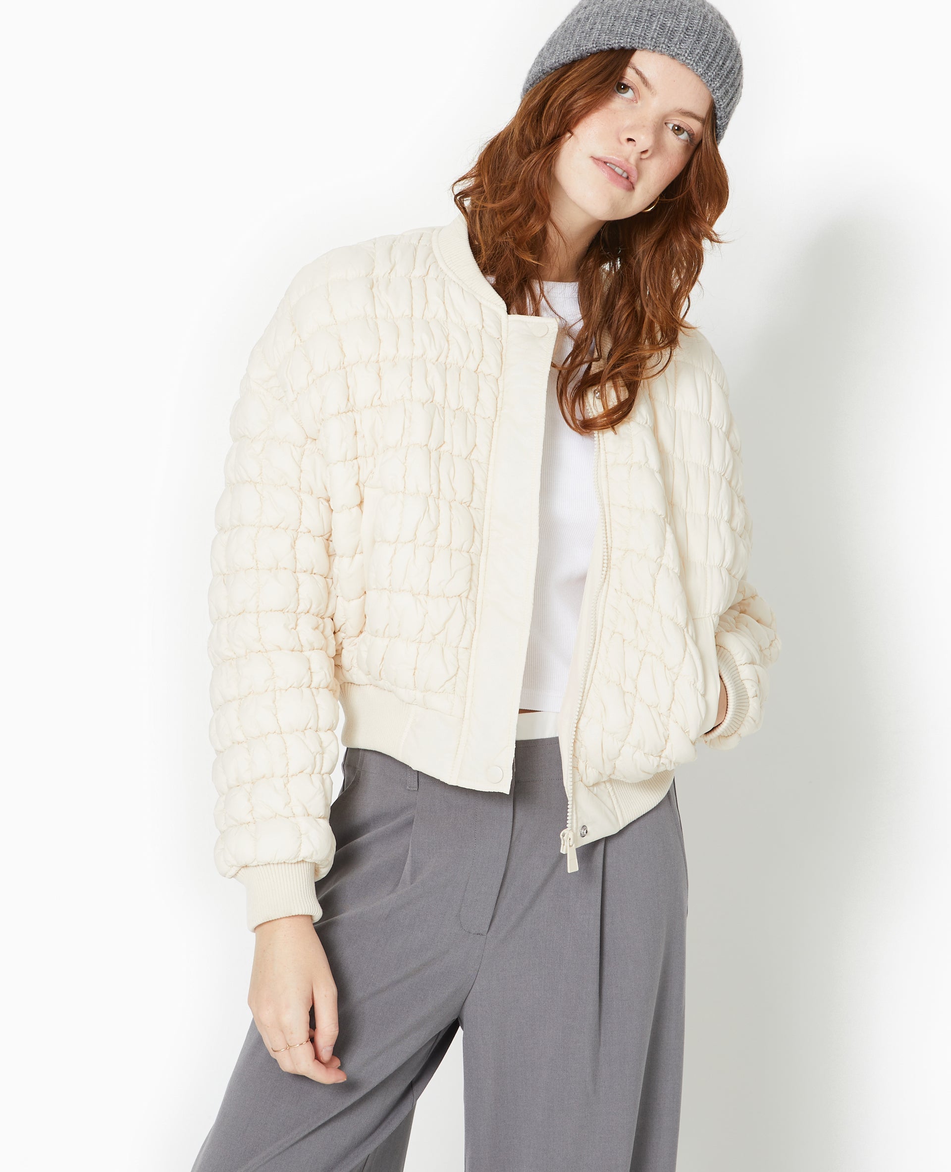 Blouson matelassé forme bomber