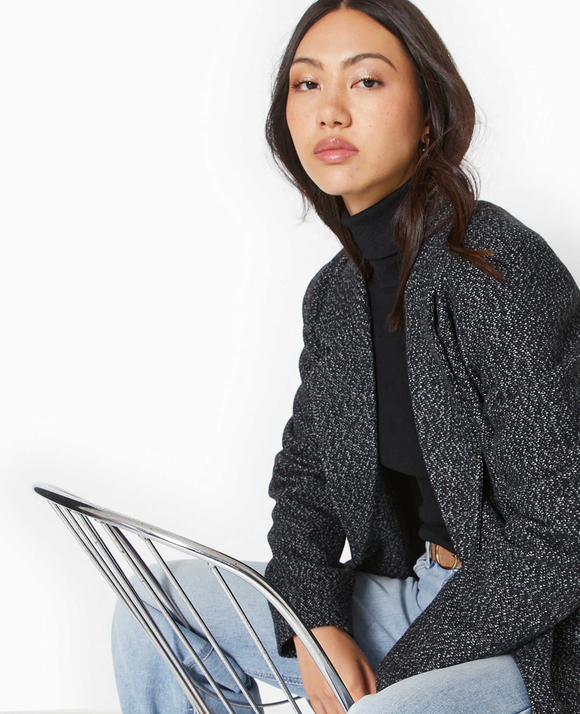 Manteau mi-long avec laine