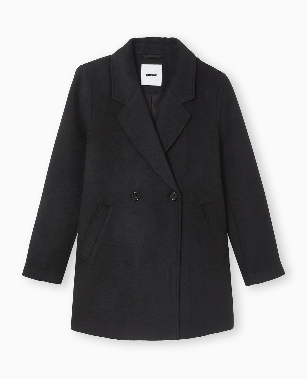 Manteau mi-long en drap de laine