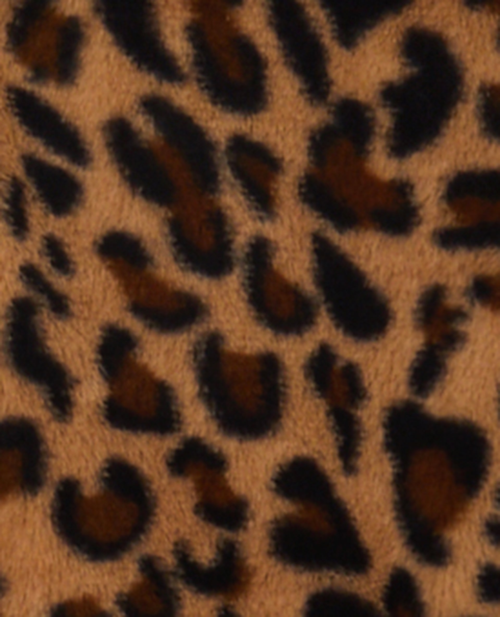 Manteau court réversible avec fourrure motif léopard
