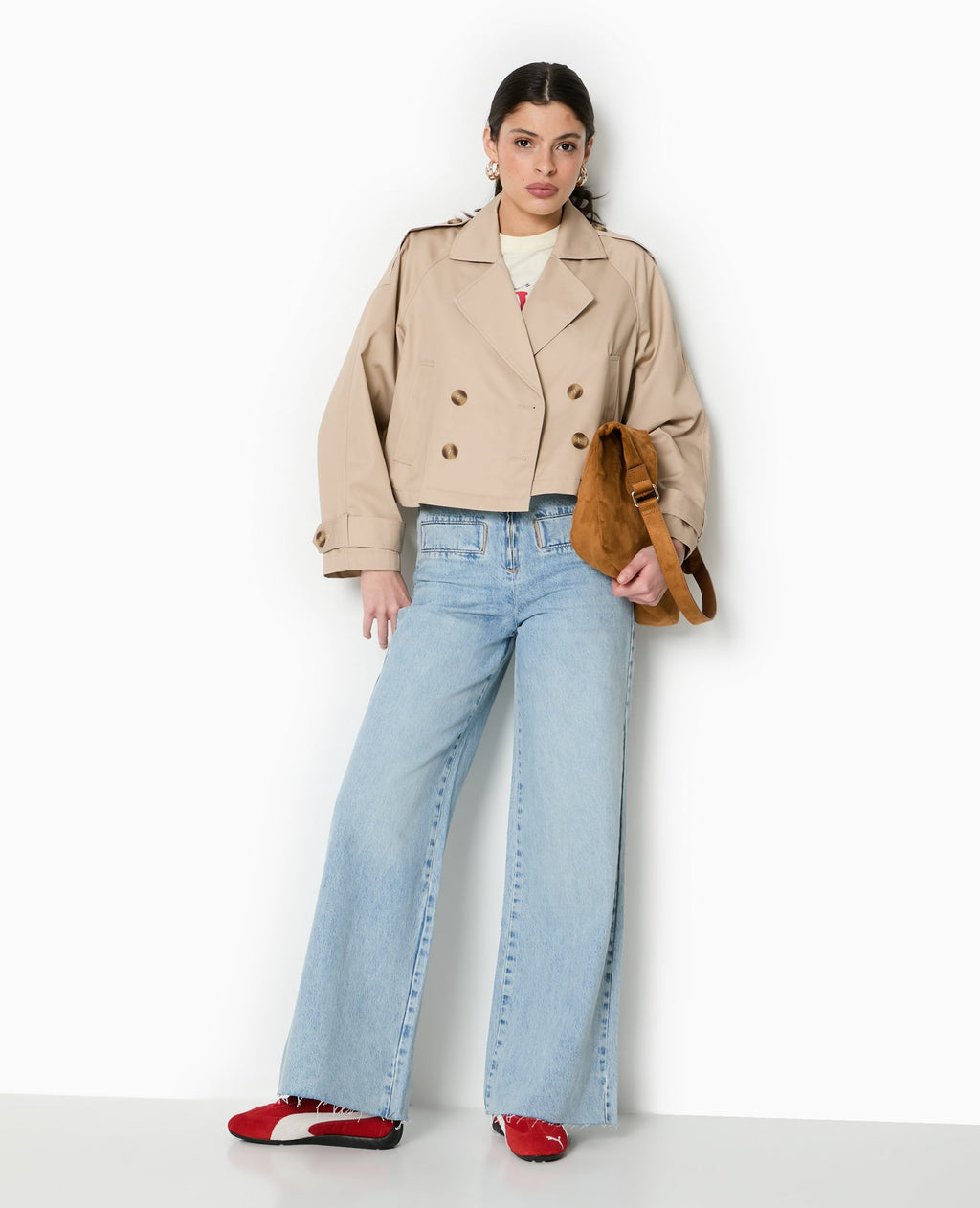 Trench court en toile