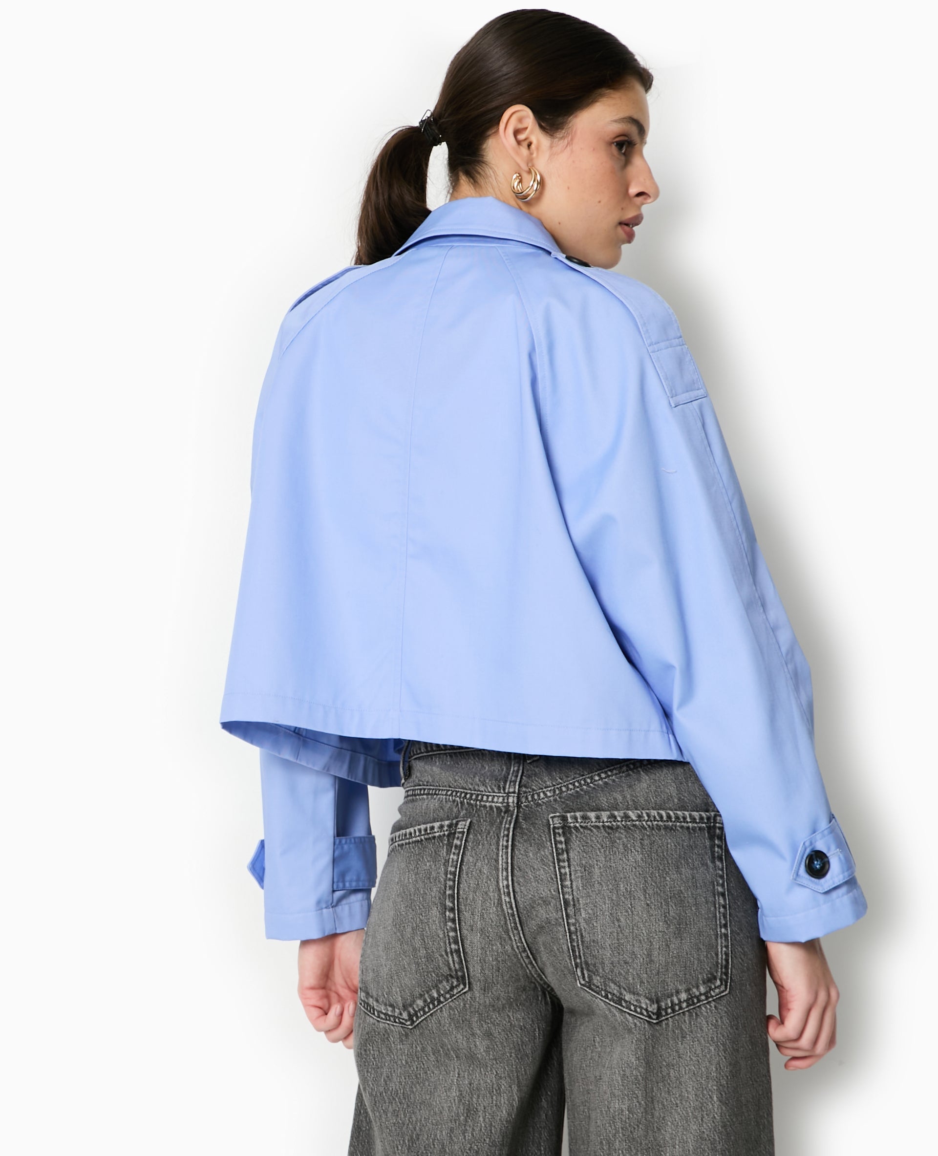 Trench court en toile