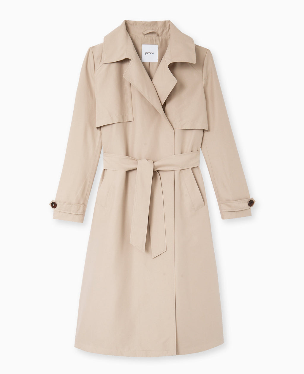 Trench long et fluide avec ceinture