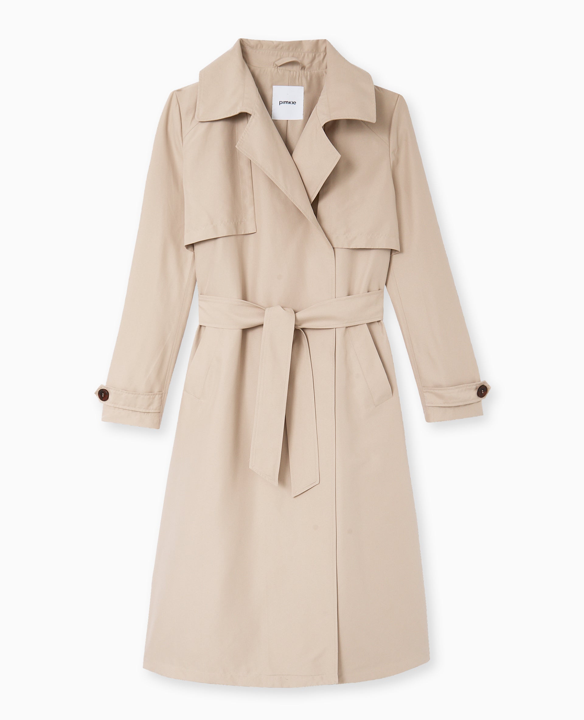 Trench long et fluide avec ceinture