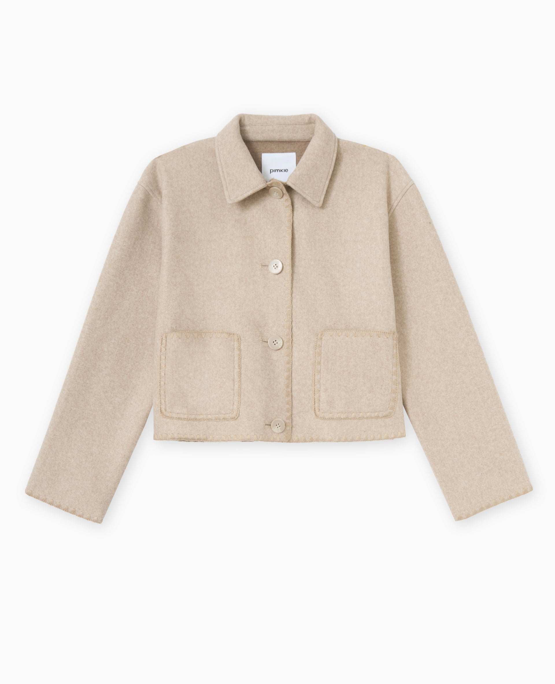 Manteau court avec coutures fantaisies