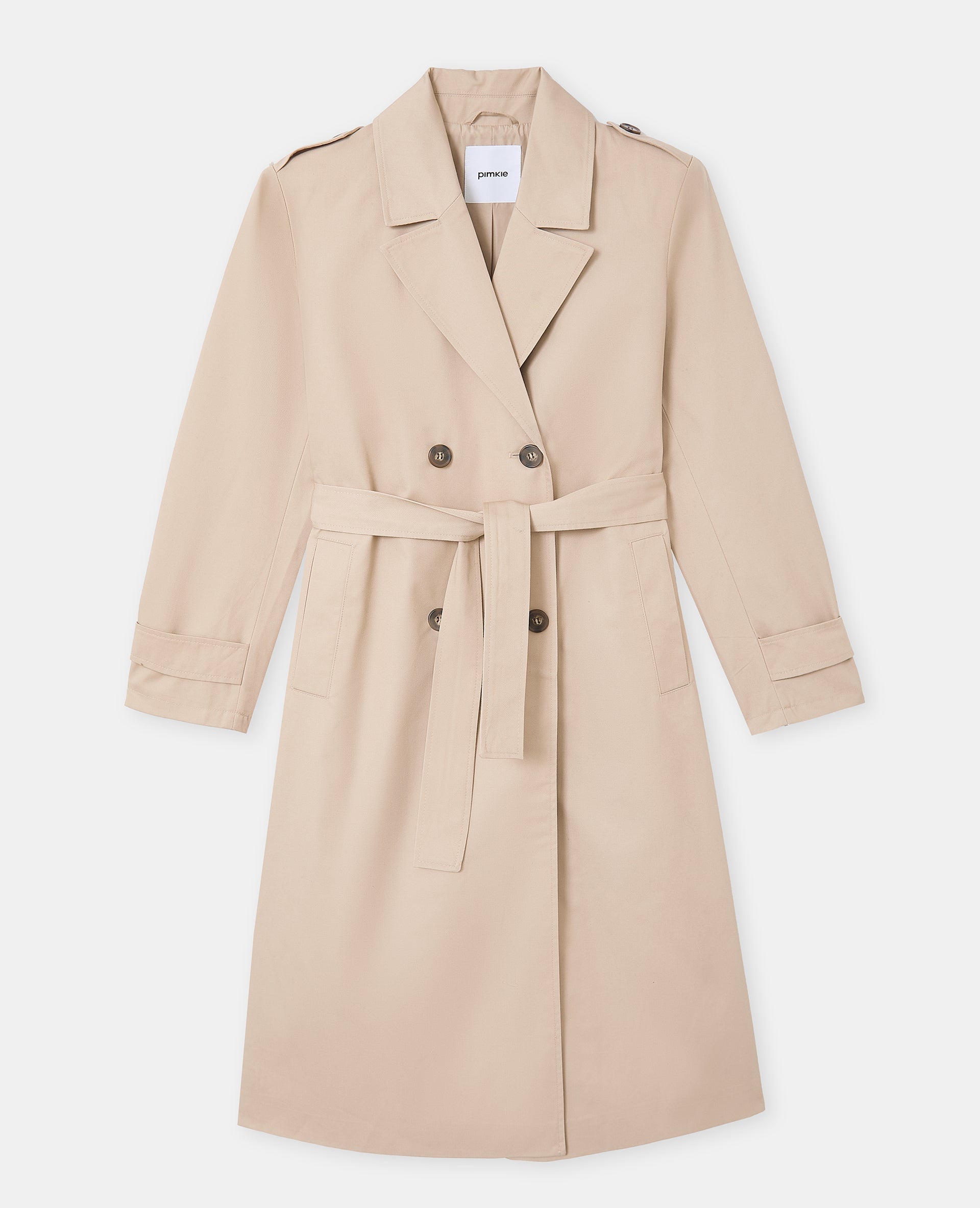 Trench long avec ceinture