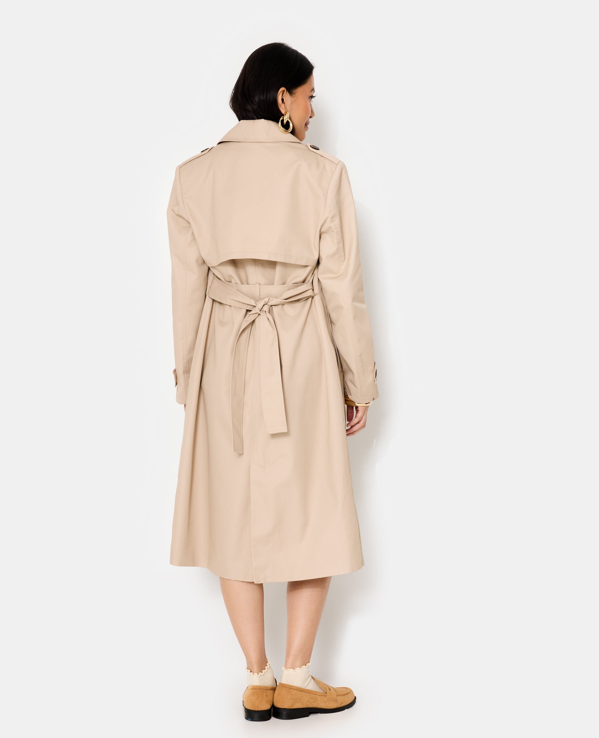 Trench long avec ceinture