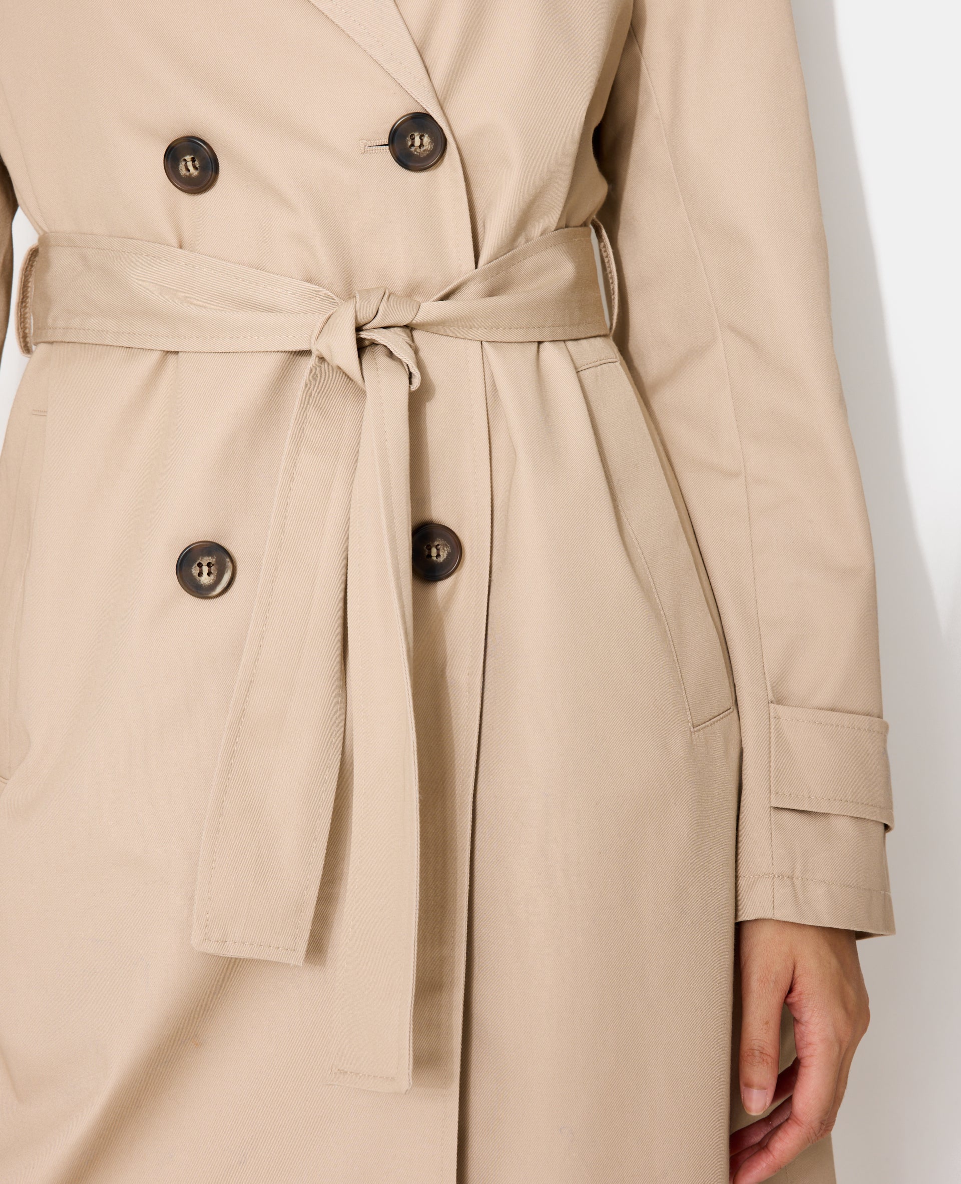 Trench long avec ceinture