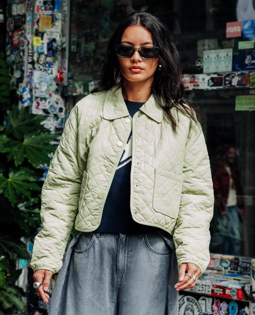 Blouson matelassé avec col et poches