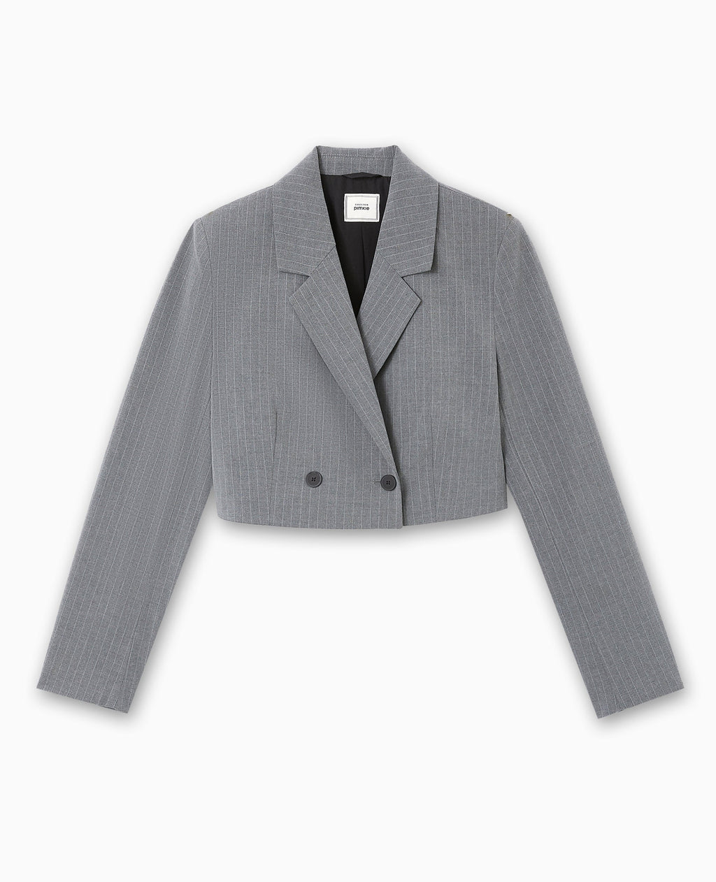 Veste blazer cropped rayures banquier