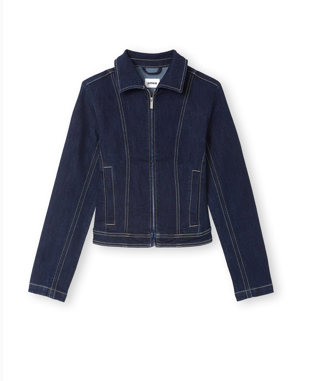Veste cintrée en jean avec col