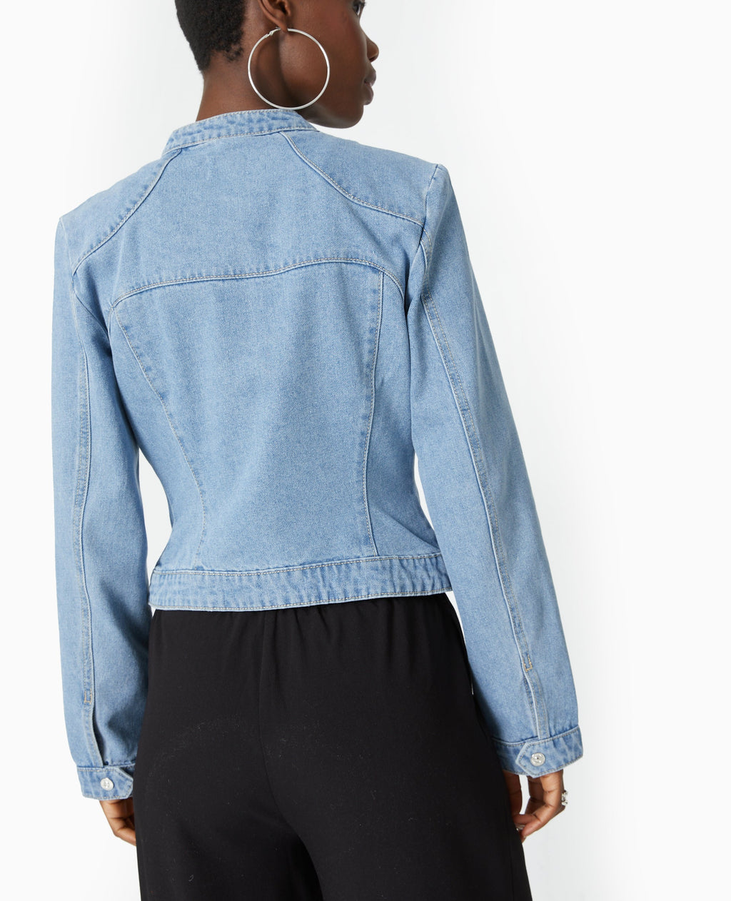 Veste en jean esprit biker