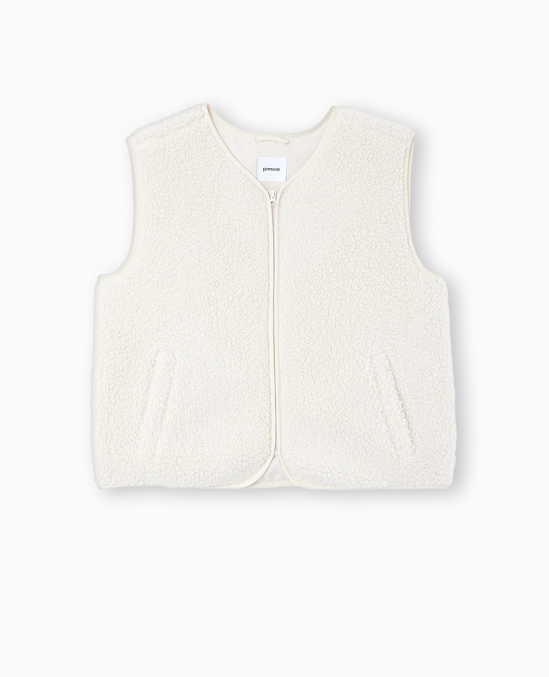 Gilet sans manches en sherpa effet mouton
