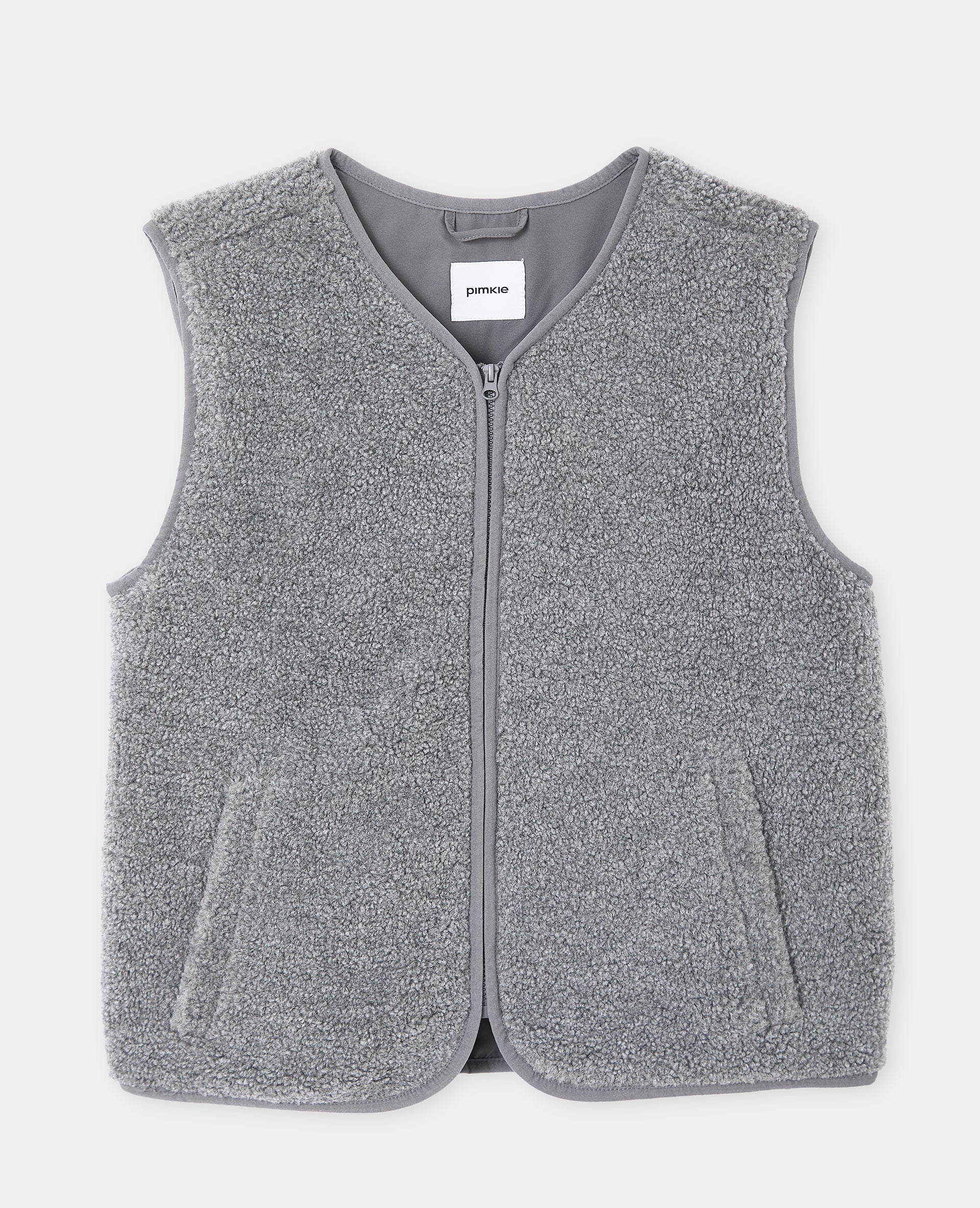 Veste sans manches zippée en sherpa