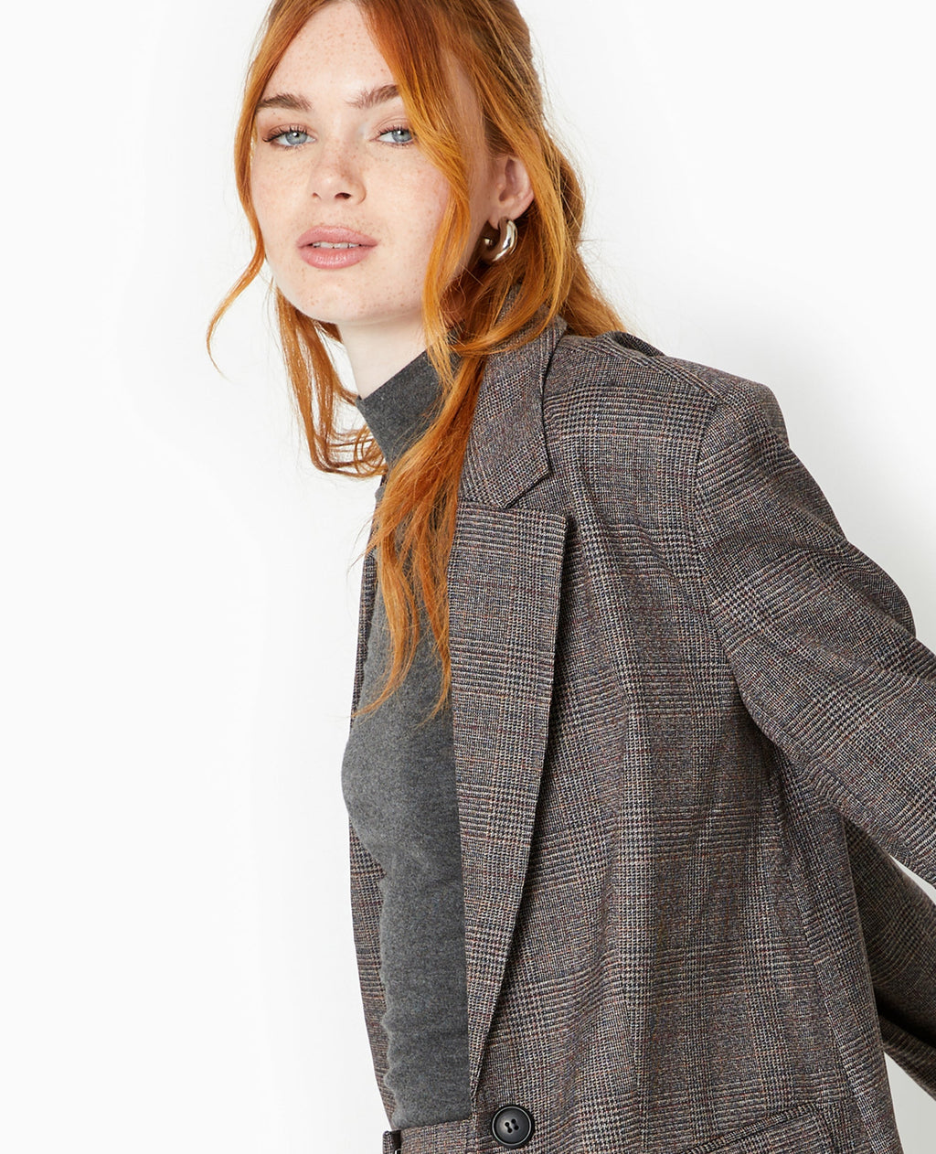 Veste blazer motif carreaux