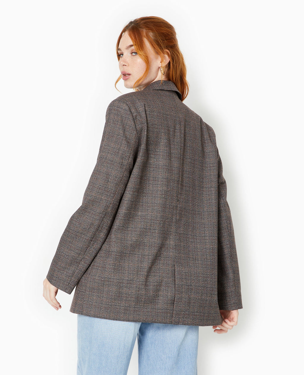 Veste blazer motif carreaux