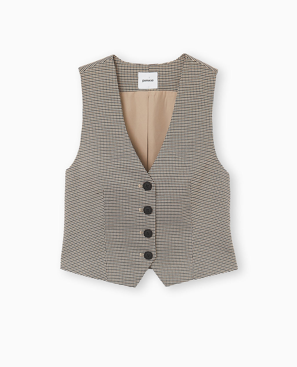 Gilet de barman motif pied-de-poule