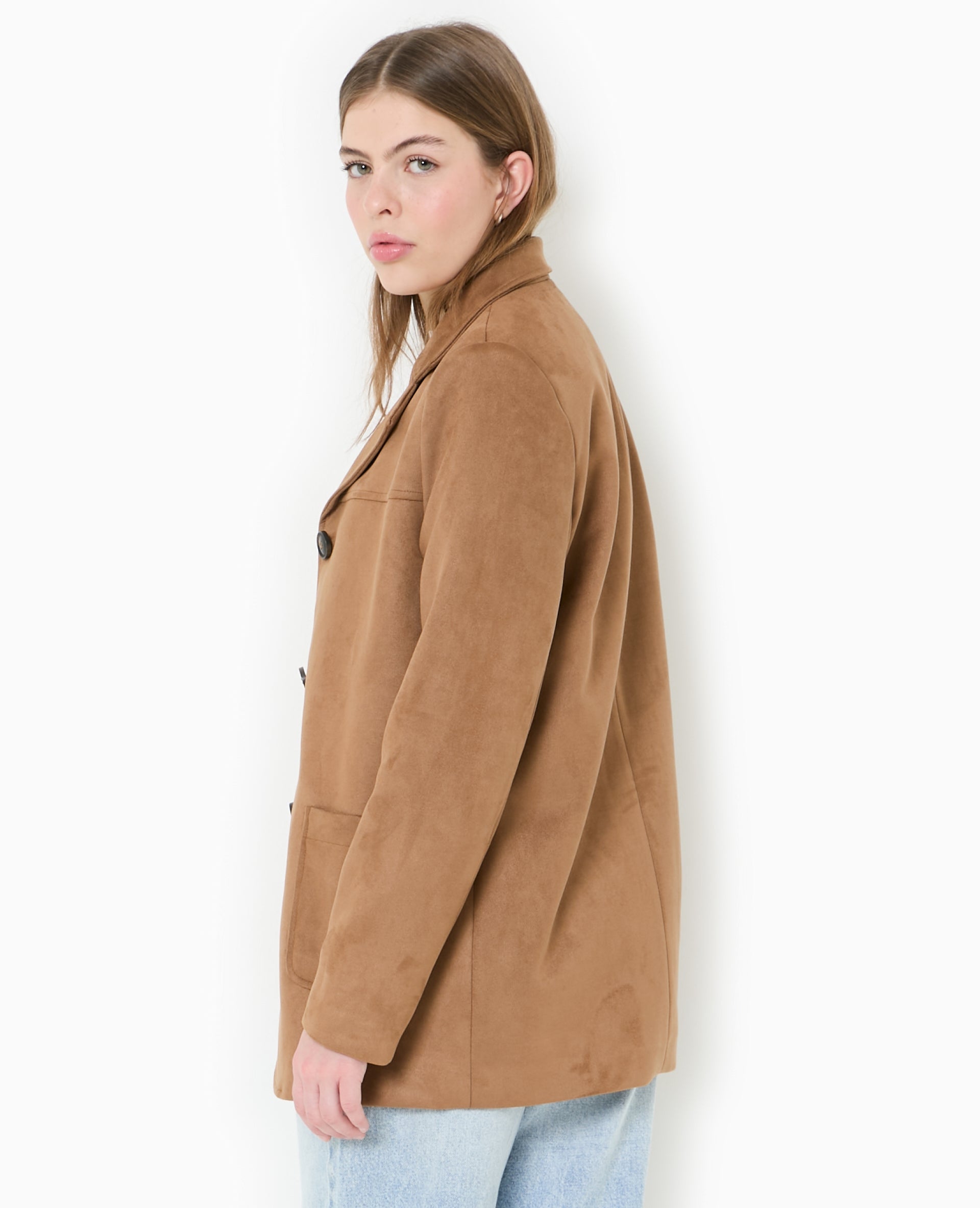 Veste blazer en suédine