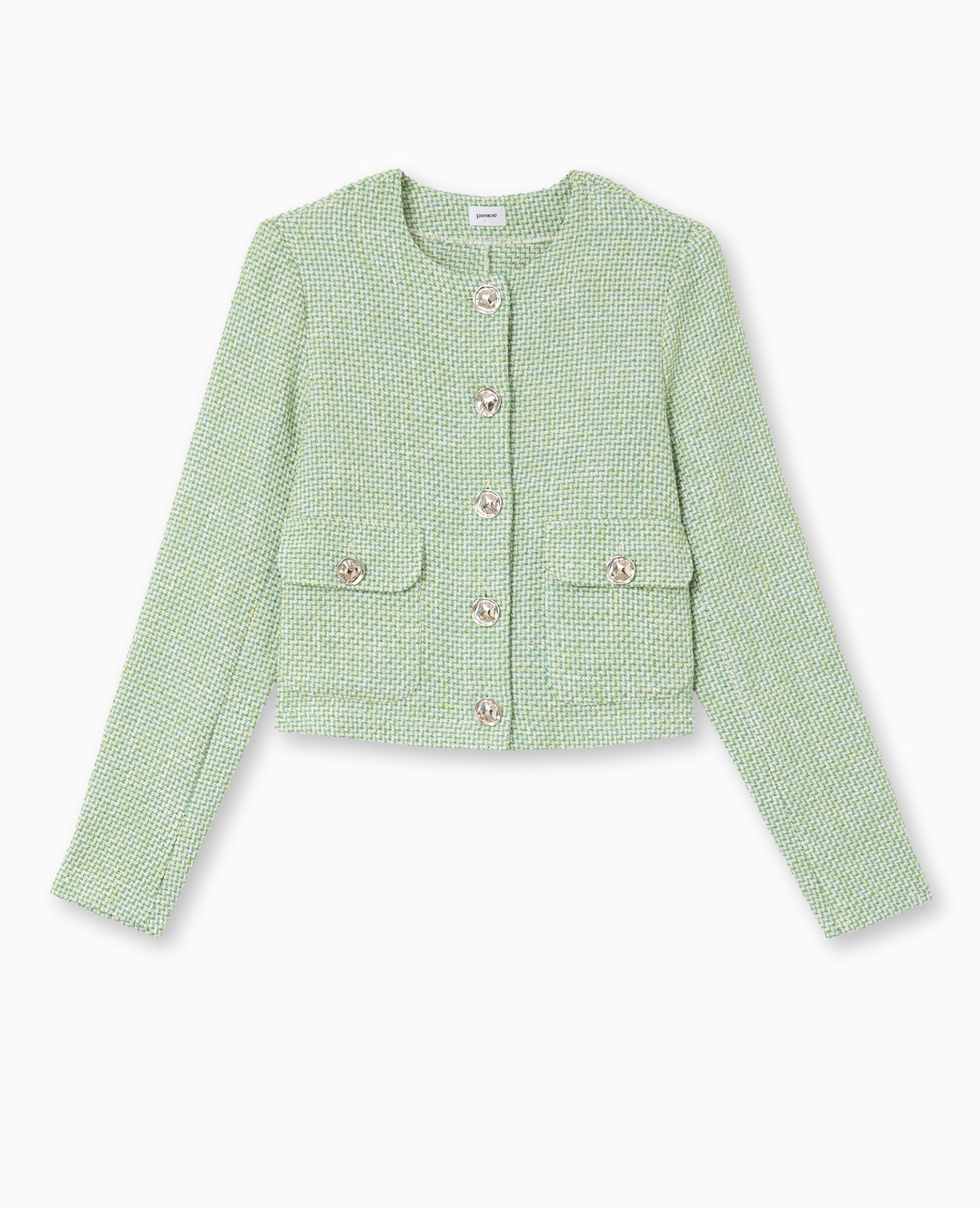 Veste courte et droite en tweed