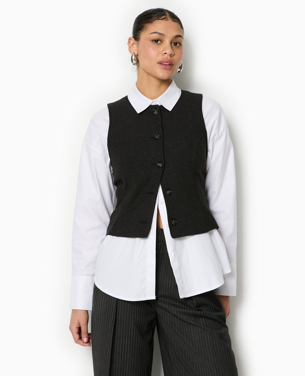 Veste sans manches façon gilet de barman