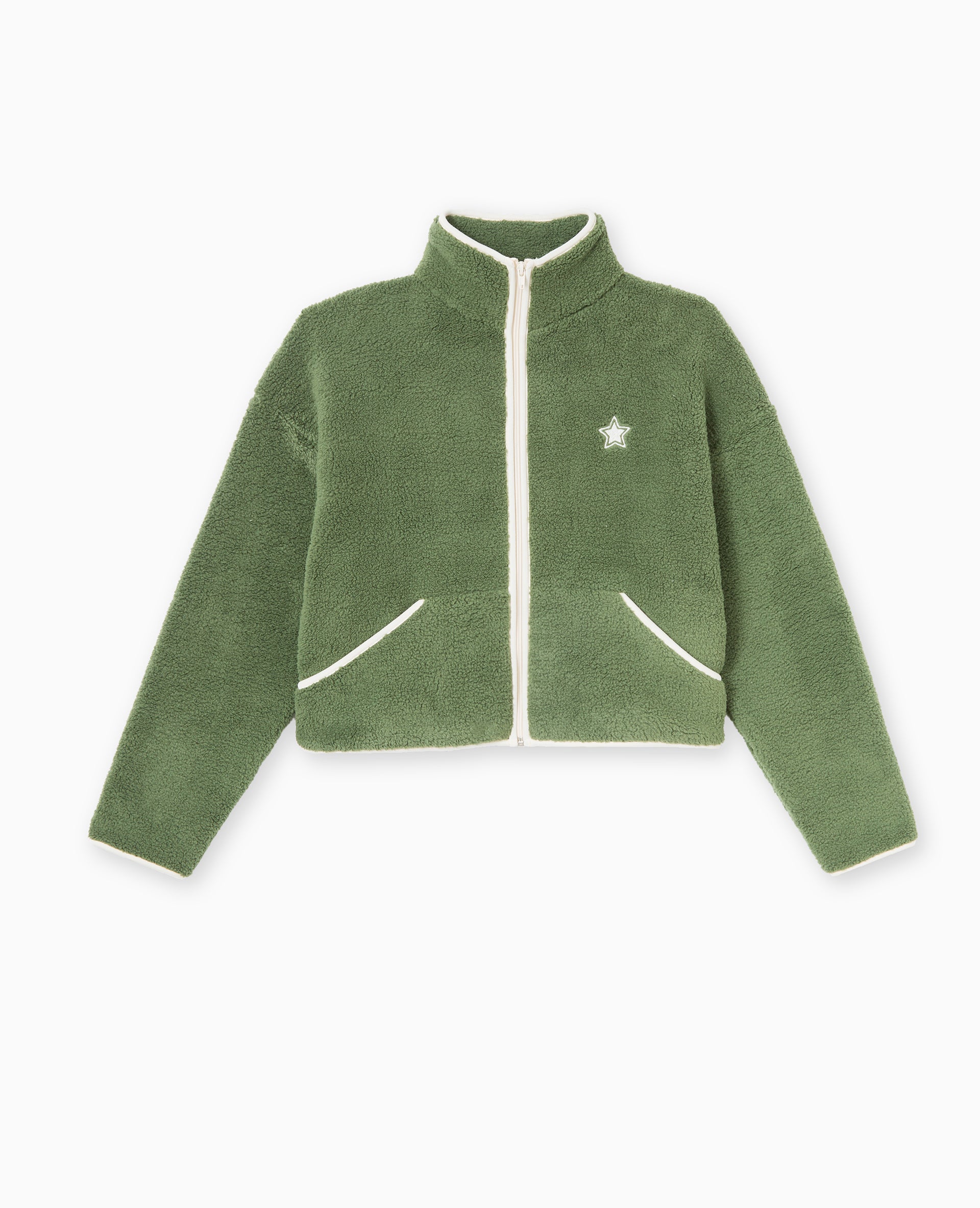 Veste en polaire ultra douce avec bords contrastés